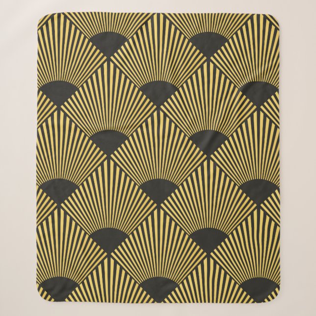 Art Deco seamless pattern Sherpa Blanket (Front)