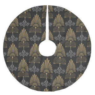 Art Deco: Seamless Vintage Wallpaper Brushed Polyester Tree Skirt