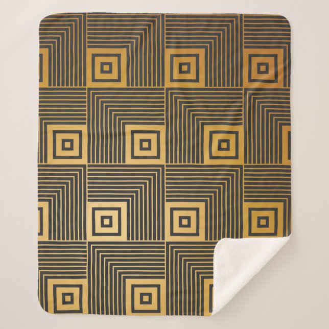 Art Deco seamless vintage wallpaper pattern Sherpa Blanket (Front)