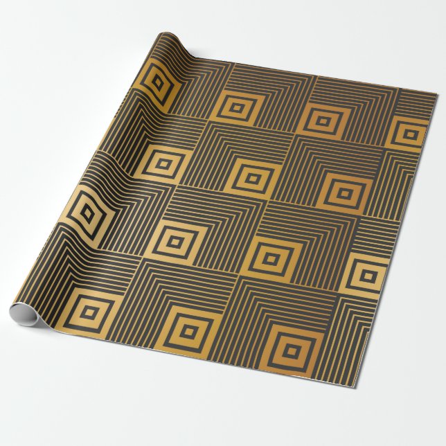 Art Deco seamless vintage wallpaper pattern Wrapping Paper (Unrolled)