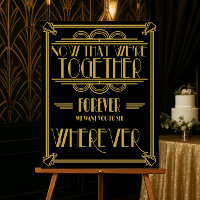 Art deco seat plan wedding sign