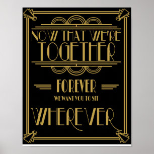 Art Deco Seating Plan Sit wherever print