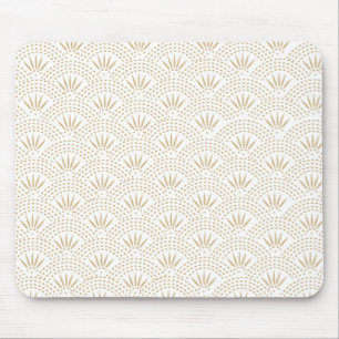 Art Deco Seigaiha Wave Pattern Mouse Mat