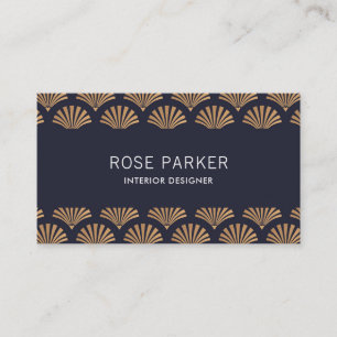 Art Deco Shell Pattern Business Card