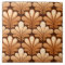 Art Deco Shell Pattern, Rose Gold and Dark Brown
