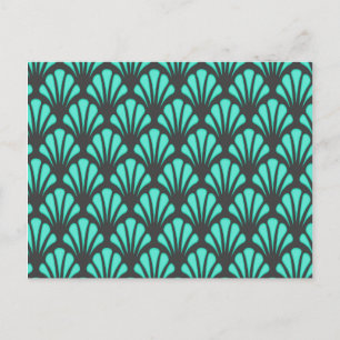 Art Deco Shell Shape Postcard