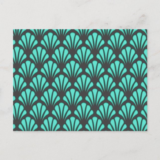 Art Deco Shell Shape Postcard (Front)
