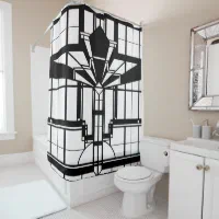 Art deco shower deals curtain