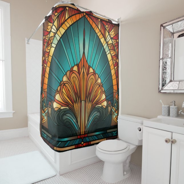 Art Deco Shower Curtain (In Situ)