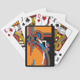 Art Deco Showgirl – Vintage Geometric Playing Cards