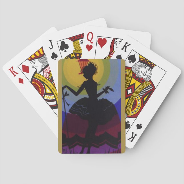 Art Deco Silhouette   Playing Cards (Back)