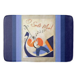 Art Deco Singing Gondolier O Sole Mio Bath Mat