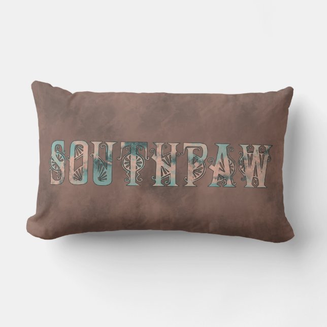 Art Deco Southpaw Lumbar Pillow (Front)