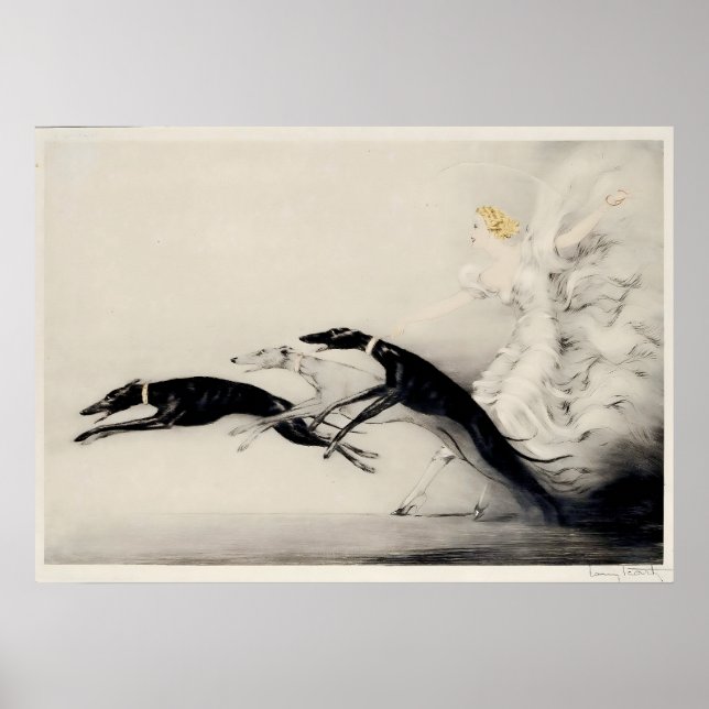 Art Deco SPEED II by French painter Louis Icart Poster (Front)