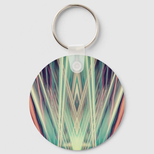Art Deco spotlights pattern Key Ring (Front)