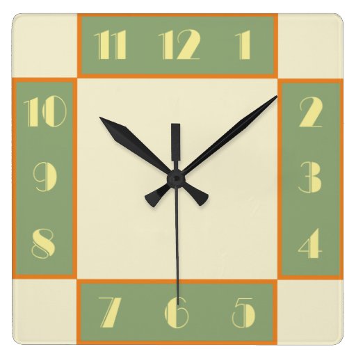 Image of Art Deco Square Clock