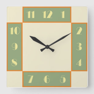 Art Deco Square Clock