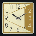 Art Deco Square Wall Clock<br><div class="desc">Great clock design. You will love it like others. Be free to use this design for other  product you like or to customise and add your text. Follow me for more. Thank you. Have a nice day.</div>