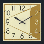 Art Deco Square Wall Clock<br><div class="desc">Great clock design. You will love it like others. Be free to use this design for other  product you like or to customise and add your text. Follow me for more. Thank you. Have a nice day.</div>