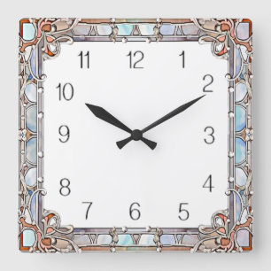 Art Deco Square Wall Clock