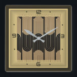Art Deco Square Wall Clock<br><div class="desc">Great clock design. You will love it like others. be free to use this design for other product you like or to customise and add your text. Follow me for more. Thank you. Have a nice day.</div>