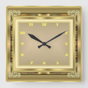Art Deco Square Wall Clock