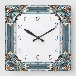 Art Deco Square Wall Clock