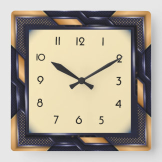 Art Deco Square Wall Clock
