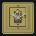 Art Deco Square Wall Clock<br><div class="desc">Great design. You will love it like others. Be free to use this design for other product or to add your text. Thank you. Follow me for more. Have a nice day.</div>