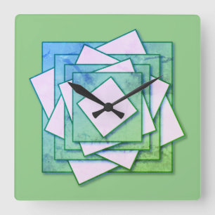 Art Deco Square Wall Clock