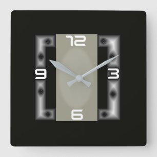 Art Deco Square Wall Clock