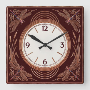 Art Deco Square Wall Clock