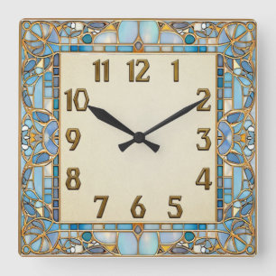 Art Deco Square Wall Clock