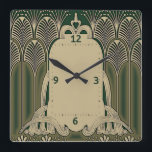 Art Deco Square Wall Clock<br><div class="desc">Great clock design. You will love it like others. Be free to use this design for other product you like or to customise and add your text. Follow me for more. Thank you. Have a nice day.</div>