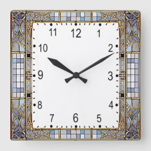Art Deco Square Wall Clock