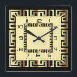 Art Deco Square Wall Clock<br><div class="desc">Great clock design. You will love it like others. Be free to use this design for other product you like or to customise and add your text. Follow me for more. Thank you. Have a nice day.</div>