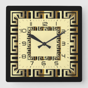 Art Deco Square Wall Clock