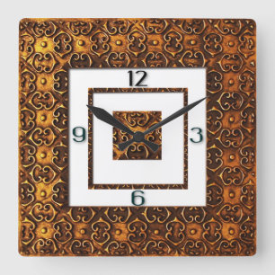 Art Deco  Square Wall Clock