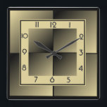 Art Deco Square Wall Clock<br><div class="desc">Great clock design. You will love it like others. Be free to use this design for other product you like or to customise and add your text. Follow me for more. Thank you. Have a nice day.</div>