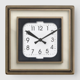 Art Deco Square Wall Clock