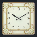 Art Deco Square Wall Clock<br><div class="desc">Great clock design. You will love it like others. Be free to use this design for other product you like or to customise and add your text. Follow me for more. Thank you. Have a nice day.</div>