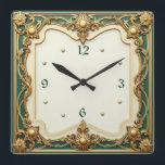 Art Deco Square Wall Clock<br><div class="desc">Great clock design. You will love it like others. Be free to use this design for other product you like or to customise and add your text. Follow me for more. Thank you. Have a nice day.</div>