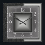 Art Deco Square Wall Clock<br><div class="desc">Great design. You will love it like others. Be free to use this design for other product or to add your text. Follow me for more. Thank you. Have a nice day.</div>