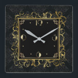 Art Deco Square Wall Clock<br><div class="desc">Great clock design. You will love it like others. Be free to use this design for other product you like or to customise and add your text. Follow me for more. Thank you. Have a nice day.</div>