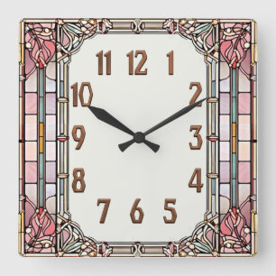 Art Deco Square Wall Clock