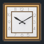 Art Deco Square Wall Clock<br><div class="desc">Great clock design. You will love it like others. Be free to use this design for other product you like or to customise and add your text. Follow me for more. Thank you. Have a nice day.</div>