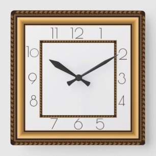 Art Deco Square Wall Clock