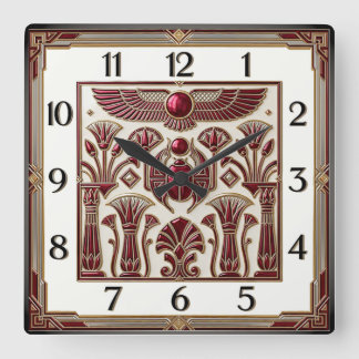 Art Deco Square Wall Clock