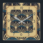 Art Deco Square Wall Clock<br><div class="desc">Great clock design. You will love it like others. Be free to use this design for other product you like or to customise and add your text. Follow me for more. Thank you. Have a nice day.</div>