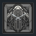Art Deco Square Wall Clock<br><div class="desc">See my store for more patterned items.</div>